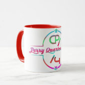 PQH mehrfarbiges Logo Tasse (Vorderseite Links)