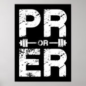 PR oder ER - Funny Powerlift, Weigheben Poster (Vorne)