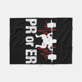 Pr oder er Funny Weightlift Bodybuilding Fleecedecke (Vorderseite (Horizontal))