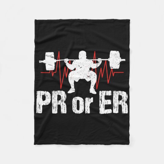 Pr oder er Funny Weightlift Bodybuilding Fleecedecke (Vorderseite)