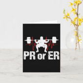 Pr oder er Funny Weightlift Bodybuilding Karte (Gelbe Blume)