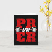 Pr oder Er - Workout-Gymnastik-Bodybuilding Karte (Gelbe Blume)