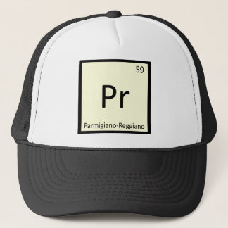 Pr - Parmigiano-Reggiano Käse Chemie Symbol Truckerkappe