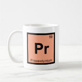 Pr - Praseodymium Chemie Periodensystem Symbol Kaffeetasse (Links)