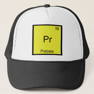 Pr - Pretzel Lustiges Chemie-Element-Symbol-T-Shir Truckerkappe