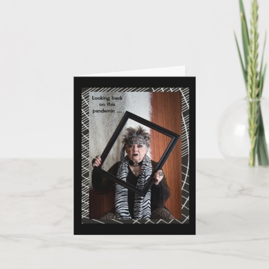 Prä- und Post-Pandemie-Look Karte (Vorderseite)