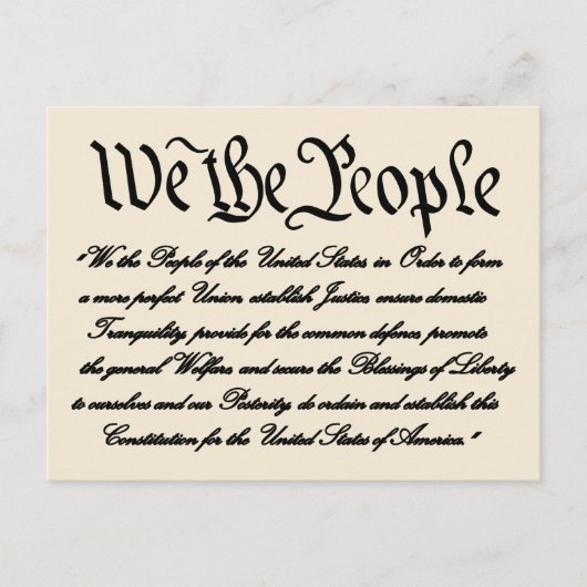 Präambel der Staaten Postkarte (Vorderseite)