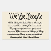 Präambel der Staaten Rechteckiger Aufkleber (Vorderseite)