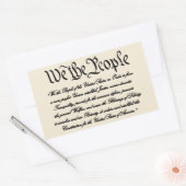 Präambel der Staaten Rechteckiger Aufkleber (Umschlag)