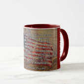 Präambel der US-Verfassung Typografie und US-Flagg Tasse (VorderseiteRechts)