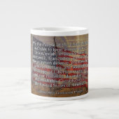 Präambel der US-Verfassung über texturierten Hinte Jumbo-Tasse (Vorderseite)