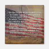 Präambel der US-Verfassung über texturierten Hinte Magnet (Vorne)