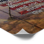 Präambel der US-Verfassung über texturierten Hinte Poster (Ecke)