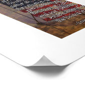 Präambel der US-Verfassung über texturierten Hinte Poster (Ecke)