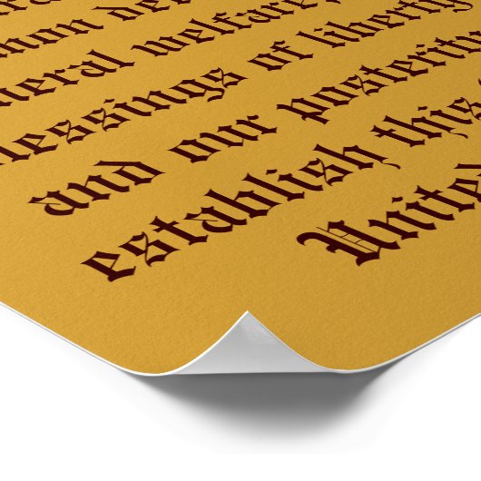 Präambel der Verfassung. Poster (Ecke)