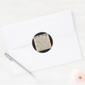 Präambel zur Konstitution der Vereinigten Staaten Runder Aufkleber (Umschlag)