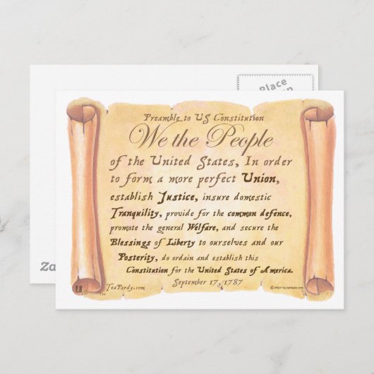 Präambel zur Verfassung H Postkarte (Vorne/Hinten)