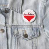 Prababcia Polnisches Herz Button (Beispiel)