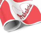 Prababcia Polnisches Herz Geschenkpapier (Rolleneckpunkt)