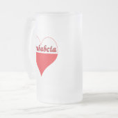 Prababcia Polnisches Herz Mattglas Bierglas (Vorderseite Links)