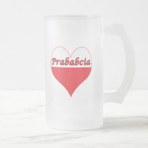 Prababcia Polnisches Herz Mattglas Bierglas