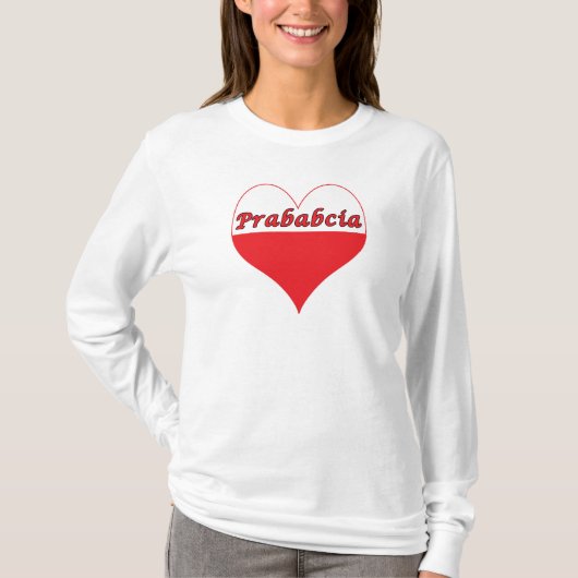 Prababcia Polnisches Herz T-Shirt (Vorderseite)