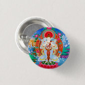 Prabhutaratna Buddha cooles orientalisches Button (Vorne & Hinten)