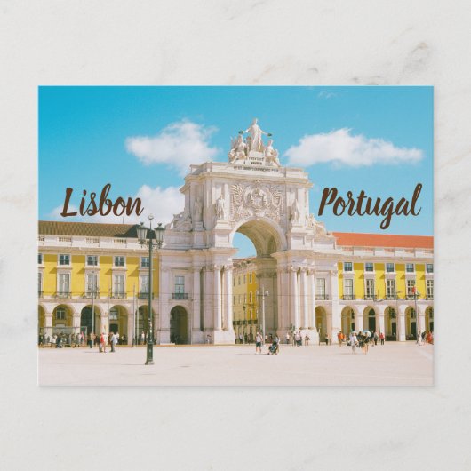 Praça do Comércio Lissabon Portugal Postkarte (Vorderseite)