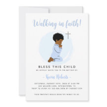 Prachen Boy Taufen Einladung - Blau