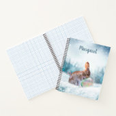 Prachen Bunny Rabbit in Snow-Notebook Notizblock (Innenseite)