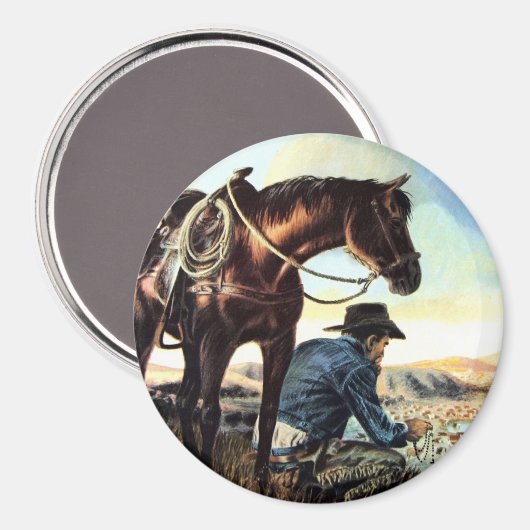 Prachen Cowboy Magnet (Vorderseite/Rückseite)