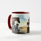 Prachen Cowboy Tasse (Vorderseite Links)