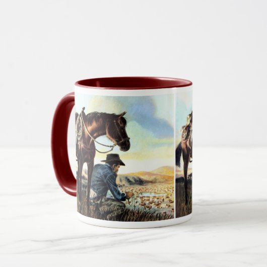 Prachen Cowboy Tasse (Vorderseite Links)
