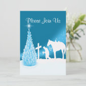 Prachen Cowboy Western Feiertag Einladung (Stehend Vorderseite)