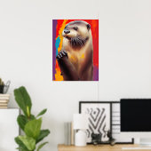 Prachen eines Otter Art Poster - Anpassbare Drucka (Heimbüro)