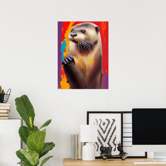 Prachen eines Otter Art Poster - Anpassbare Drucka (Heimbüro)