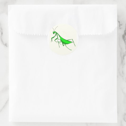 Prachen für Mantis Runder Aufkleber (Tasche)