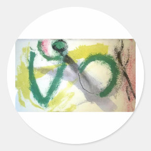 Prachen Mantis Abstrakt Jeff Hankamer Artjunkhaus Runder Aufkleber