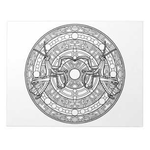Prachen Mantis Mandala Coloring Book Pad Notizblock