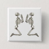 Prachen Skeleton Halloween Button (Vorderseite)