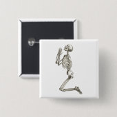 Prachen Skeleton Halloween Button (Vorne & Hinten)