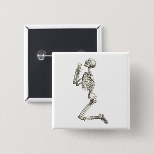 Prachen Skeleton Halloween Button (Vorne & Hinten)