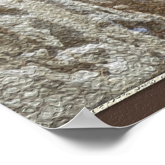 Prachen Woman Western Mauer Mixed Media Art Print Poster (Ecke)