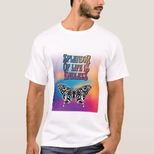 Pracht des Lebens mit Schmetterling T-Shirt