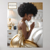 Pracht Mutter Elegant Gold & Weiß Druck Poster (Vorne)