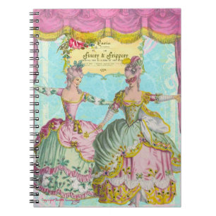 Pracht und Frippery Marie Antoinette Notizbuch Notizblock