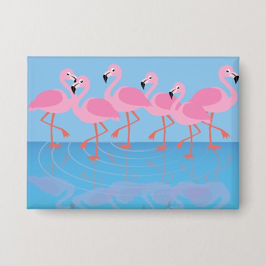 Prachtenfärbung der Flamingos Button (Vorderseite)