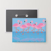 Prachtenfärbung der Flamingos Button (Vorderseite/Rückseite)