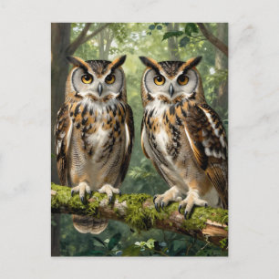 Prächtige Adler-Eulen Waldniederlassung Postkarte