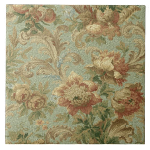 Prächtige Alt-Welt-Antik-Blumen-Faux-Textur Fliese